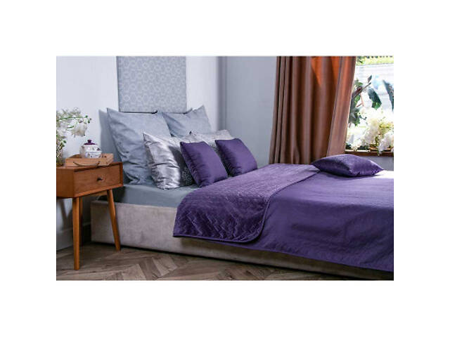 Покривало Руно двостороннє VeLour Фіолетове 180 х 220 см (340.55_Violet) - Фото 5