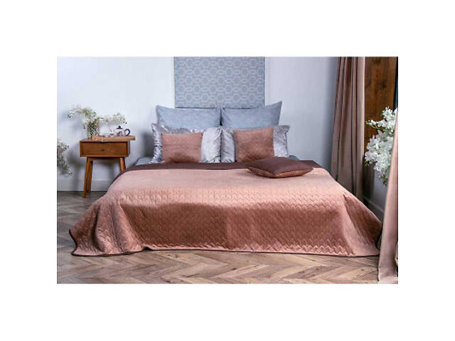 Покривало Руно двостороннє VeLour Коричневе 150 х 220 см (360.55_Cappuccino) - Фото 1