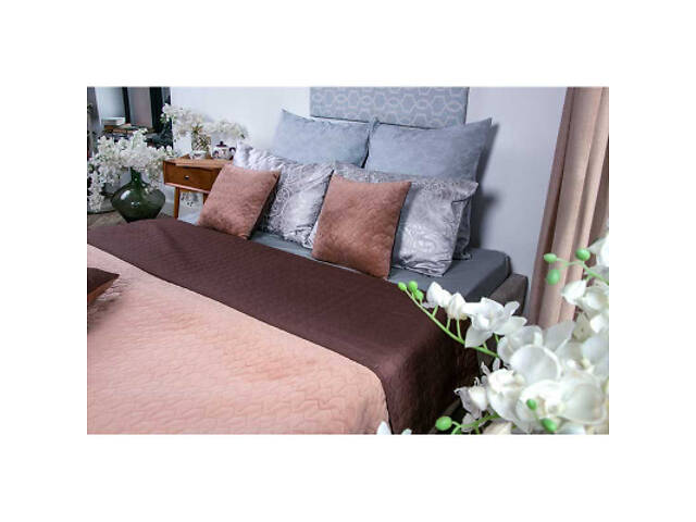 Покривало Руно двостороннє VeLour Коричневе 150 х 220 см (360.55_Cappuccino) - Фото 5