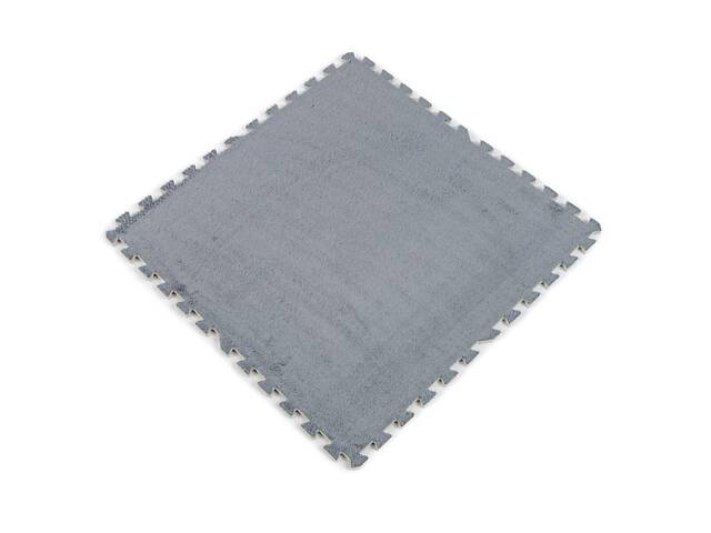 Пол-пазл плюшевый СВЕТЛО-СЕРЫЙ 60*60*1cm (D) SW-00002081 - Фото 1