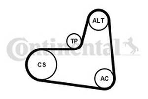 Поликлиновый ремень (комплект) на A1, A3, A4, A5, Polo, Q2, Q3, Scirocco, Sharan, T-Cross, T-Roc, Tiguan, Touran, Up