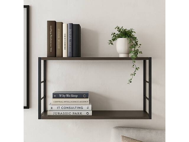 Полка книжная Art In Head 2 Ferrumon 630x370x260 Черный/Венге (109080117) - Фото 2