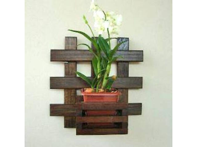 Полка настенная для цветов 'Граватаи' мокко - Фото 1