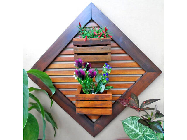 Полка настенная для цветов 'Макапа' капучино - Фото 2