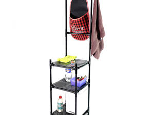 Полиця-стелаж у ванну кімнату Bona Part 1 - 3х ярусна етажерка з поличками для дрібних речей