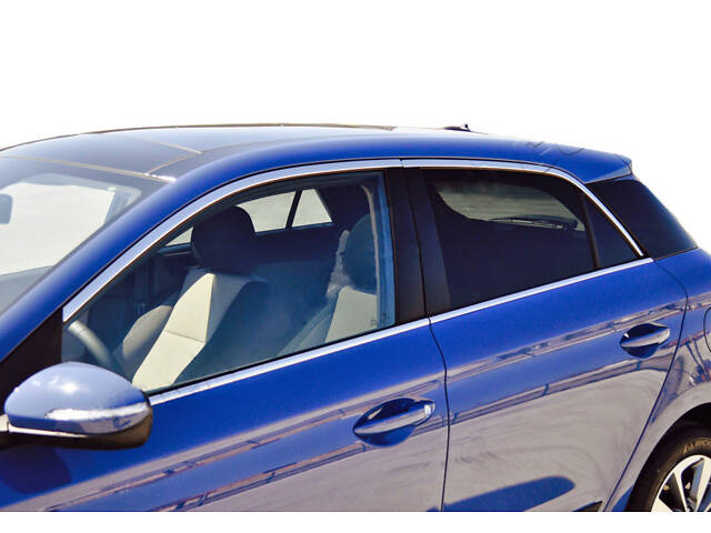 Полная обводка стекол (10 шт, нерж) для Hyundai I-20 2014-2020 гг