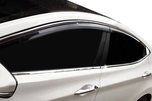 Полная окантовка стекол (10 шт, нерж.) для Hyundai Elantra 2011-2015 гг