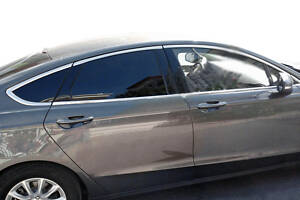 Полная окантовка стекол (12 шт, нерж) для Ford Fusion 2012-2020 гг