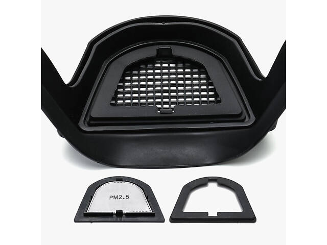 Повнолицева маска із змінним фільтром, прозора, Захисна маска від пилу, води, бруду, вітру - Фото 6