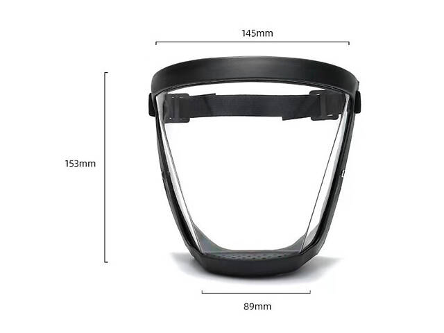Повнолицева маска із змінним фільтром, прозора, Захисна маска від пилу, води, бруду, вітру - Фото 7