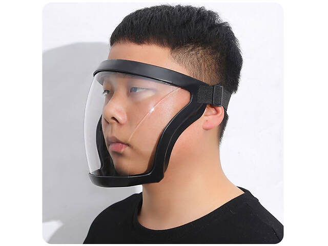 Повнолицева маска із змінним фільтром, прозора, Захисна маска від пилу, води, бруду, вітру - Фото 9