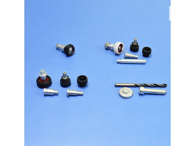 Повний комплект роликів бічних зсувних дверей Renault Master 2 (1998-2010), верхній + середній + нижній + інст