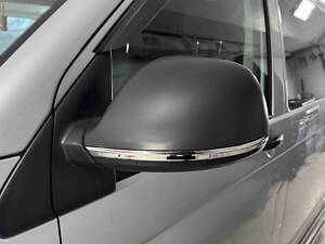 Смужки на дзеркала (2 шт., нерж) для Volkswagen T5 2010-2015 рр