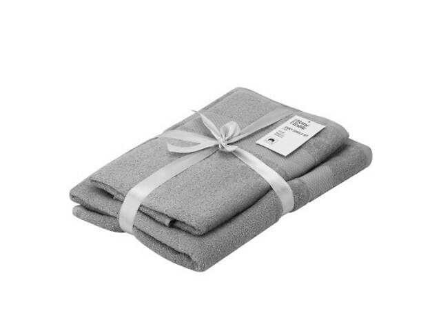Рушник Ardesto набір махрових Essence 50х90 см, 70х140 см, 2шт, 100% бавовна, сірий (ART2358GR) - Фото 1