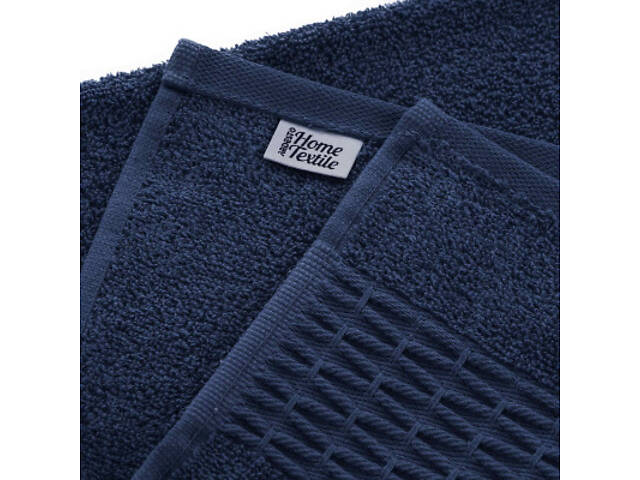 Рушник Ardesto Набір махрових Lotus 50х90см, 70х140см, 2шт 100% бавовна, синій темний (ART2357DB) - Фото 6