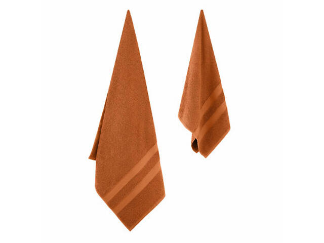 Рушник Ardesto набір махрових Splendid 50х90 см, 70х140 см, 2шт, 100% бавовна, теракотовий (ART2359TE) - Фото 5