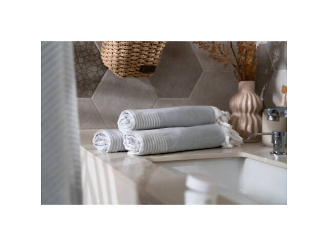 Рушник Ardesto SPA 90х180см 100% бавовна, сірий (ART2690GR) - Фото 6