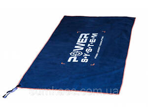 Рушник для фітнесу та спорту Power System PS-7005 темно-синій 100*50см