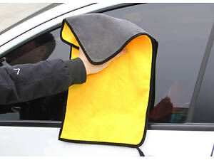 Полотенце Primo из микрофибры для автомобиля 30x60 см - Gray&Yellow