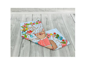 Полотенце Руно вафельное набивное Пасха голубой 45х60 см (205.15_Великдень блакитний_1)