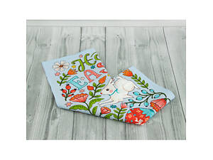 Полотенце Руно вафельное набивное Пасха голубой 45х60 см (205.15_Великдень блакитний_3)