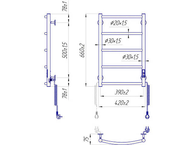 Рушникосушарка MARIO Класік НР-I (2.3.0113.10.WG) - Фото 2