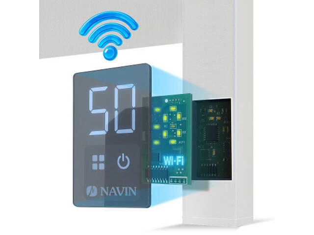 Полотенцесушитель Navin Авангард Х 1000х480 Wi-Fi правобічна біла (12-172055-4810) - Фото 2