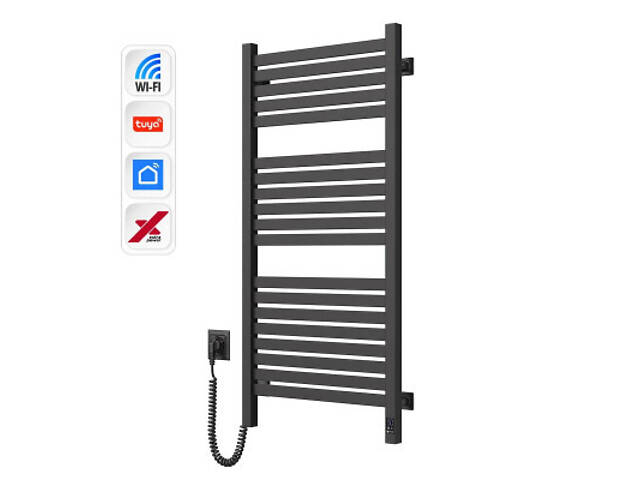 Полотенцесушитель Navin Авангард Х 1000х480 Wi-Fi лівобічна чорний муар (12-272155-4810) - Фото 1