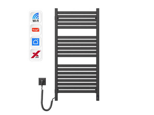 Полотенцесушитель Navin Авангард Х 1000х480 Wi-Fi лівобічна чорний муар (12-272155-4810) - Фото 2