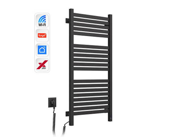 Полотенцесушитель Navin Авангард Х 1000х480 Wi-Fi лівобічна чорний муар (12-272155-4810) - Фото 3