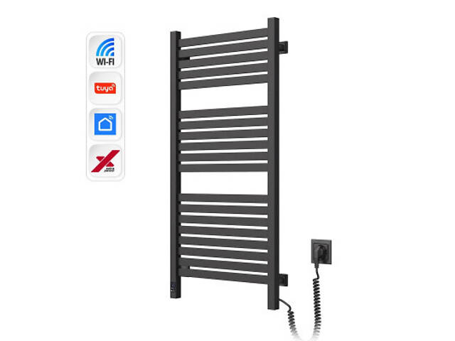 Полотенцесушитель Navin Авангард Х 1000х480 Wi-Fi правобічна чорний муар (12-272055-4810) - Фото 1