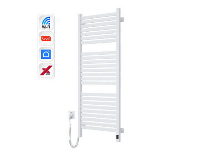Полотенцесушитель Navin Авангард Х, 1200х480, Wi-Fi, сталь, білий, лівобічна (12-172155-4812) - Фото 1