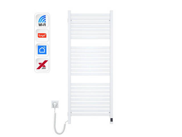 Полотенцесушитель Navin Авангард Х, 1200х480, Wi-Fi, сталь, білий, лівобічна (12-172155-4812) - Фото 5