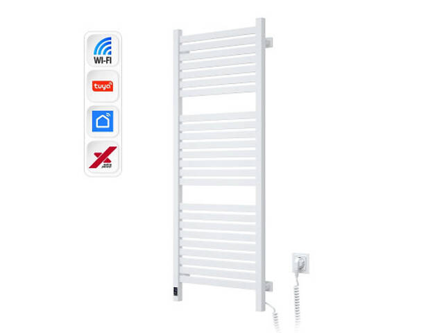 Полотенцесушитель Navin Авангард Х, 1200х480, Wi-Fi, сталь, білий, правобічна (12-172055-4812) - Фото 1