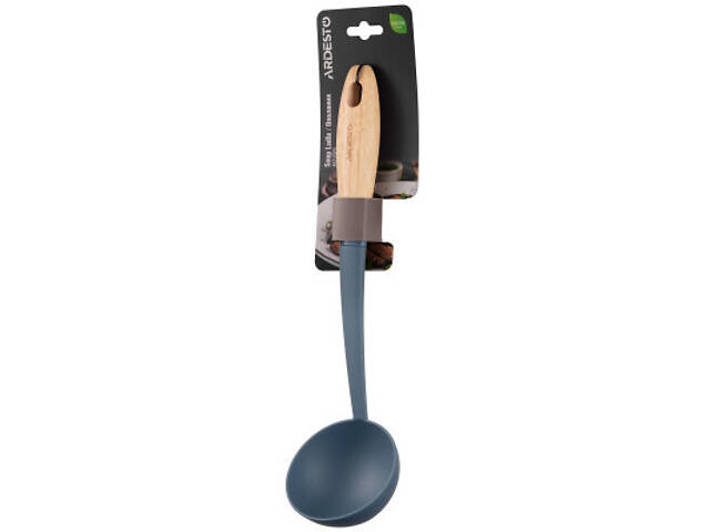 Половник Ardesto Midori, 31.5см, нейлон, дерево, синій (AR2125PG) - Фото 1