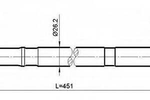 ПОЛУОСЬ ЛЕВАЯ 23X451X23 (NISSAN PRIMERA P12 2002-) ASVA NSH011 на NISSAN PRIMERA (P12)