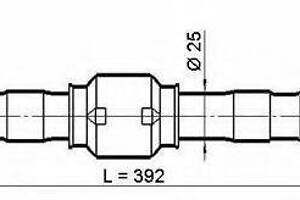 ПІВОСЬ ЛІВА 32x392x32 (NISSAN PRIMERA P11 1996-2001) ASVA NSH005 на NISSAN PRIMERA (P11)