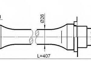 ПОЛУОСЬ ПРАВАЯ 26x406.5x26 (MAZDA 626 GD 1988-1992) ASVA SHM002 на MAZDA 626 Mk III (GD)