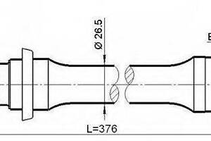 ПІВОСЬ ПРАВА 28x375x28 (MAZDA 626 GE 1991-1997) ASVA SHM001 на MAZDA CRONOS IV (GE)