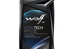 Полусинтетическое трансмиссионное масло WOLF VITALTECH ATF D III, 1л Подходит для большинства АКП