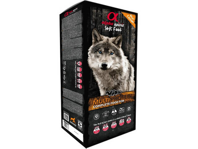 Напіввологий корм для собак Alpha Spirit Semi-Moist Multi-protein Box 9 кг + консерва (8436586310134) - Фото 2