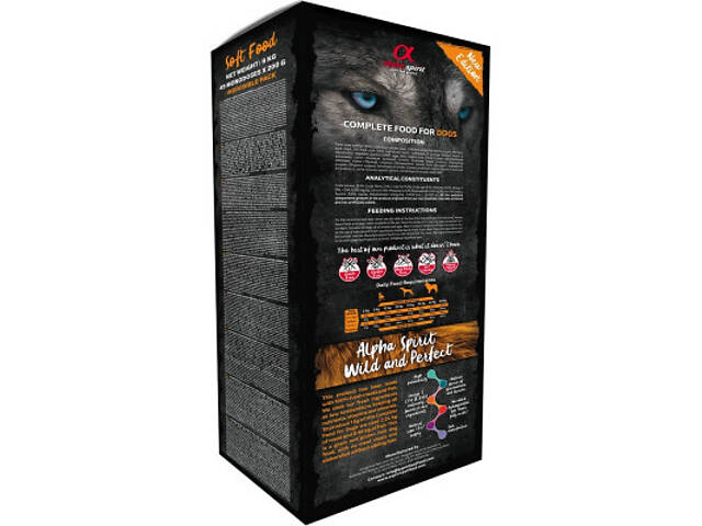 Напіввологий корм для собак Alpha Spirit Semi-Moist Multi-protein Box 9 кг + консерва (8436586310134) - Фото 3
