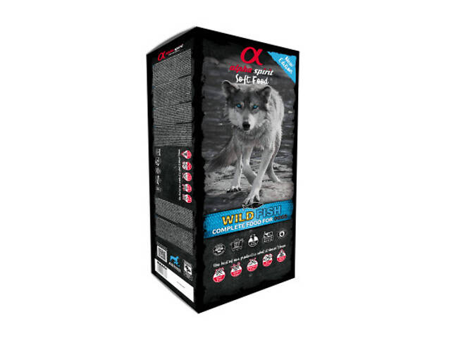 Напіввологий корм для собак Alpha Spirit Semi-moist WILD FISH BAG 9 кг (8436586310141) - Фото 1