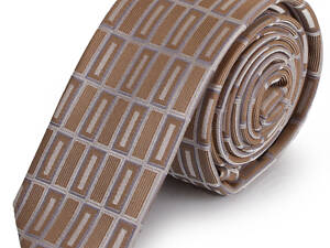 Полиэстеровый узкий галстук Schonau - 15 Коричневый