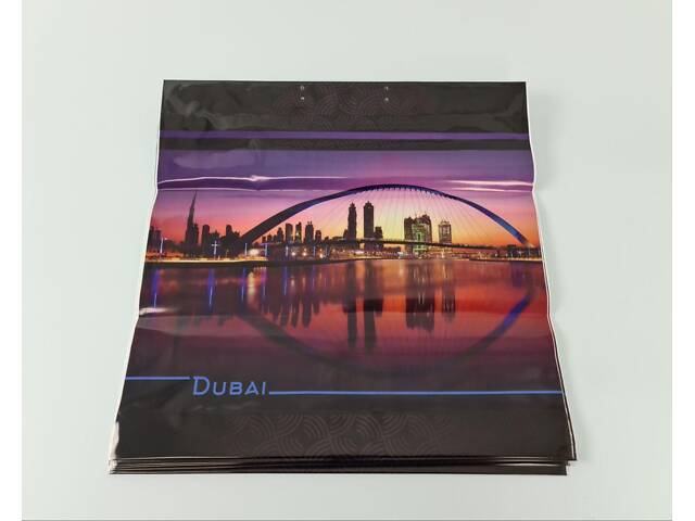 Поліетиленовий пакет з пластиковою ручкою'Дубаї' без ручки (10 шт) - Фото 2