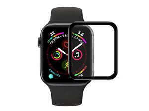 Полимерная пленка 3D (full glue) (тех.пак) для Apple Watch 10/11 46mm Черный