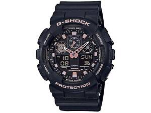Полимерные наручные часы оригинальные Япония Casio G-Shock GA-100GBX-1A4ER с полимерным ремешком