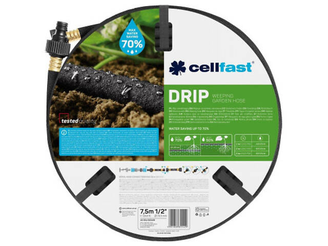 Поливний шланг Cellfast DRIP для крапельного поливу, 1/2', 15м (19-002) - Фото 1