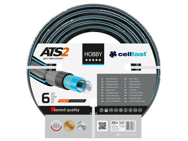 Поливний шланг Cellfast HOBBY ATS, 1/2', 25м, 6 шарів, до 30 Бар, -20…+60°C (16-200) - Фото 1
