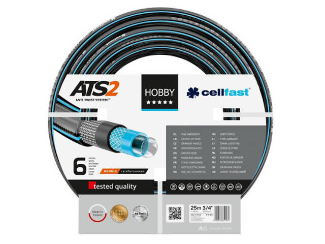Поливний шланг Cellfast HOBBY ATS, 3/4', 25м, 6 шарів, до 30 Бар, -20…+60°C (16-220) - Фото 1